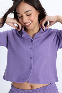 Zivame 2 Mile Fashion Knit Cotton Loungewear Set - Purple Haze — thumbnail 6